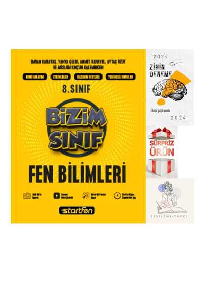 Startfen 8.SINIF FEN BİZİM SINIF KONU ANLATIM+ZİHİN DENEME+HEDİYE(SEVİLENKİTAPCİ)YENİ BASKI