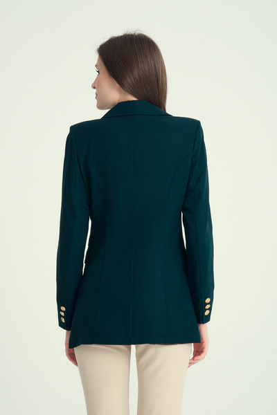 Soydan Güner Πράσινο μπουφάν με διπλό στήθος - Μοντέλο 1024