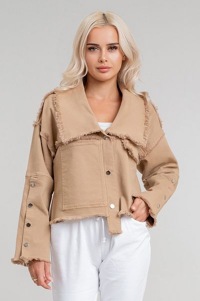 Bold & Young Power Lycra Cotton Women's Coat - Sleeve and Front Snap, Filthy Stitched