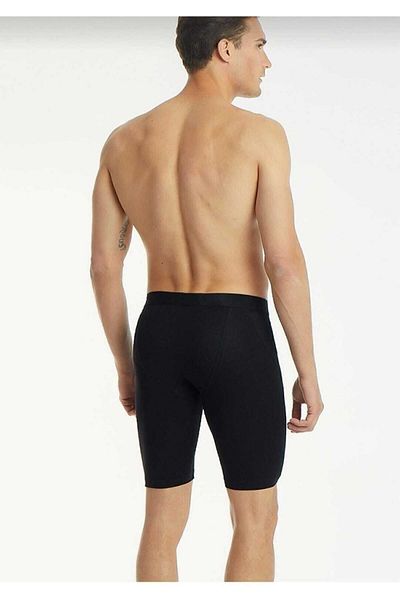 Tutku Elit 1253 Ανδρικά Elestan Long Boxers 3 τεμαχίων Μαύρο