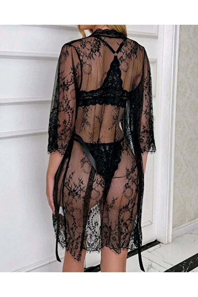 nuriçgiyim Wiola lace dressing gown