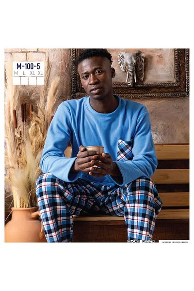 pijamakeyfi Men's Fleece Pajama Set