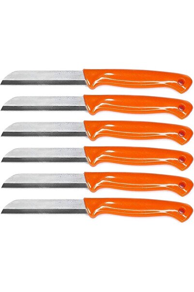Solingen Simli Delikli Turuncu 6’lı Meyve Bıçağı Seti