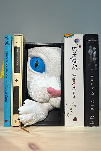 Obaco Διακοσμητική θήκη βιβλίων για γάτες - Περιέργη και χαριτωμένη υποστήριξη βιβλίων