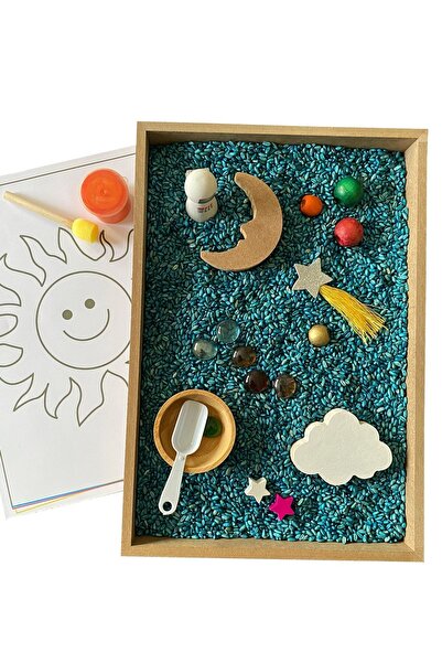 Beyaz Tavşan Oyun Evi Ahşap Etkinlik Seti - Montessori Oyuncak