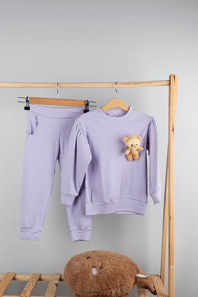 MAİBELLA Girl's Cotton Tracksuit Set with Pink Toy Accessories |   Double Pajama Set – Comfortable and Cute