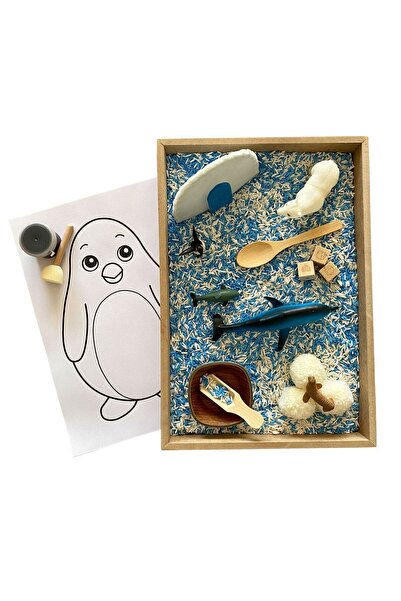 Beyaz Tavşan Oyun Evi Educational Wooden Toy - Montessori Activity Set