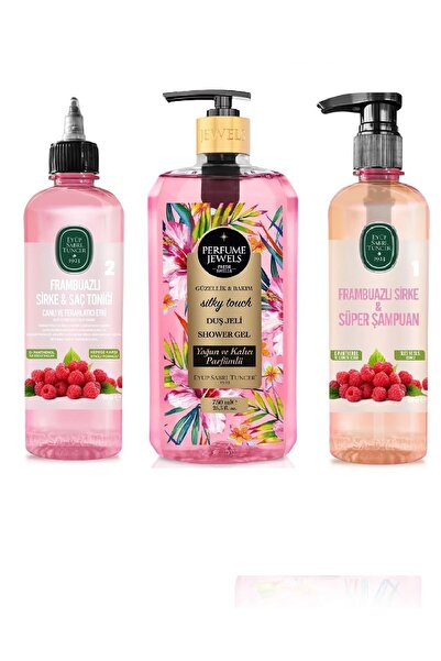 Eyüp Sabri Tuncer تونيك الشعر بالتوت 500 مل، شامبو سوبر 500 مل، جل استحمام سيلكي تاتش 750 مل