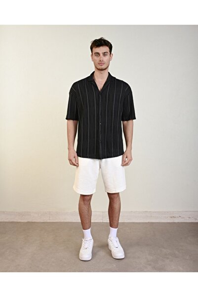 İLKCET MODA Πλεκτό Premium Oversize ανδρικό πουκάμισο