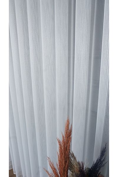 Yuka White 1/3 Thin Pleat Tulle - Leaded Skirt and Non-Wrinkle Ironing Curtain