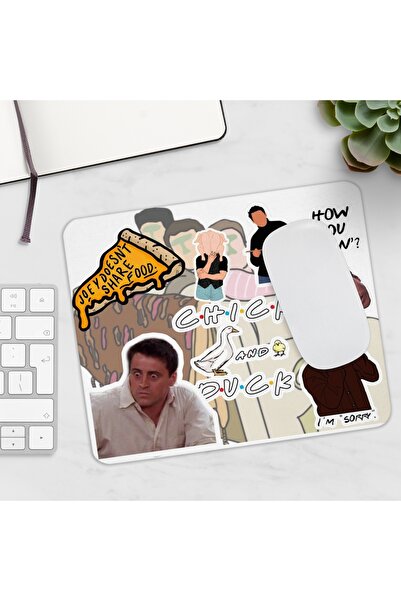 waals Friends Joey Baskılı Gamer Oyuncu Bilgisayar Mouse Pad Yumuşak Dokulu Bilgisayar Aksesuarı