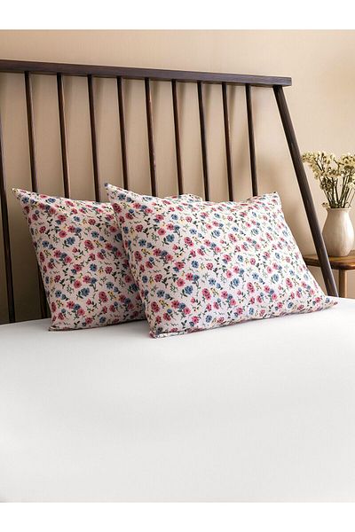 LC Waikiki Lcw Home 2-Piece 50X70 cm Pillowcase - Mixed Printed and Floral Pattern