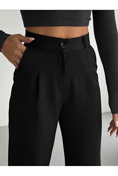 MODAMOLASI Kadın Bilekten Detaylı Pantolon