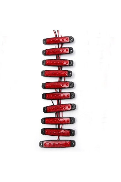 Akyol 10 Adet 6 Ledli Parmak Lamba Kırmızı