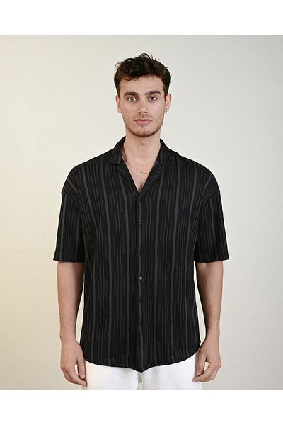 İLKCET MODA Плетена мъжка риза Premium Oversize