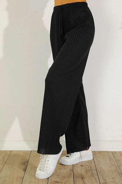 Sashaa Collection Μαύρο γυναικείο παντελόνι με ραβδώσεις και φούτερ - Casual άνετα ρούχα για το σπίτι