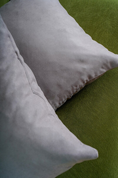 homease Premium Suede Throw Pillow Cover - 2-Piece Dark Grey Velvet Textured ...