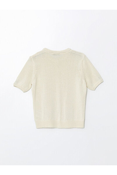 LC Waikiki Openwork Crew Neck Women's Knitwear Cardigan