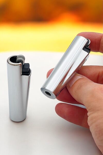 Clipper Parlak Gümüş Clipper Metal Çakmak