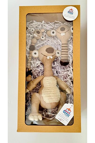 OYUNCAKPARK Buz Devri Sid Amigurumi Organik Oyuncak Yeni Doğan Hediye Seti