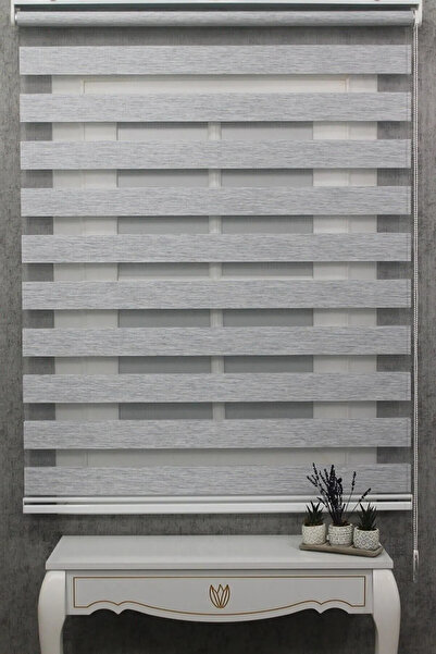 ARBEN Bambu Açık Gri Zebra Stor Perde