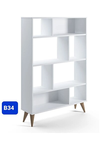 bengi Mobilya B34 Geniş Kitaplık 0pak Beyaz