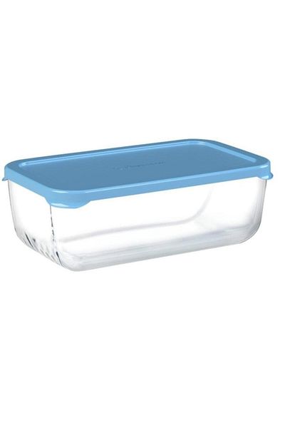 Paşabahçe Glass Storage Container with Lid 3 Pieces Breakfast Snow
