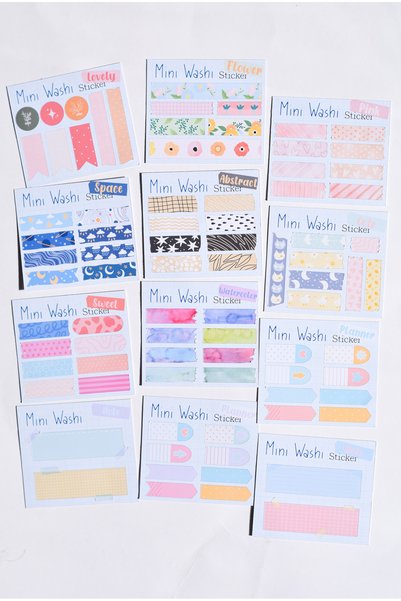 Scrapbook ملصقات واشي صغيرة *6 × 7 سم* / حجم صغير / ألبوم، مفكرة، سكراب بوك