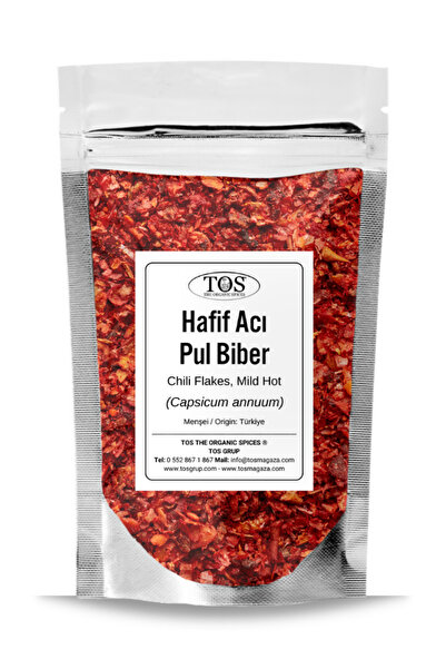 TOS The Organic Spices Hafif Acı Pul Biber 100 gr (1. KALİTE) Capsicum Annuum...