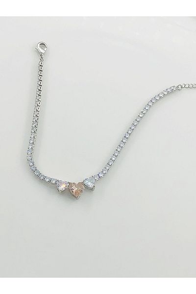 DS DİAMONDSHOP Waterway Anklet Heart Model Byçhl-202409922