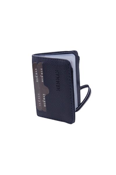 MKM MAN Mkm Faux Leather Wallet with Transparent Card Holder and Rubber Lock