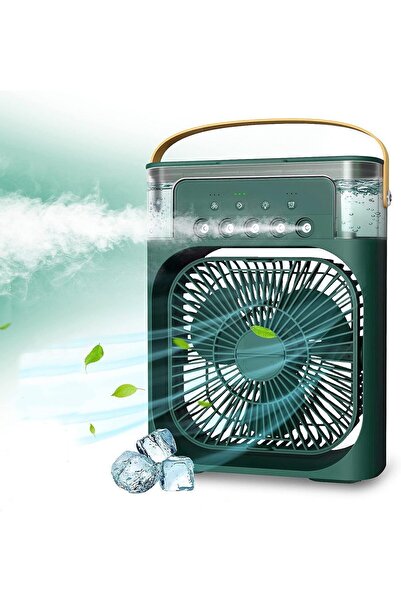 Genel Markalar Yeni Işıklı 600ml 5 Spreyli Vantilatör Buzlu Buharlı Mini Klima Mini Fan