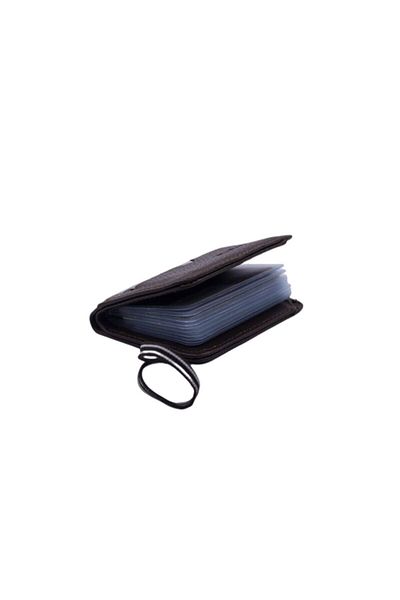 MKM MAN Mkm Faux Leather Wallet with Transparent Card Holder and Rubber Lock