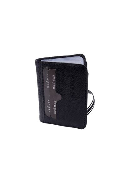 MKM MAN Mkm Faux Leather Wallet with Transparent Card Holder and Rubber Lock