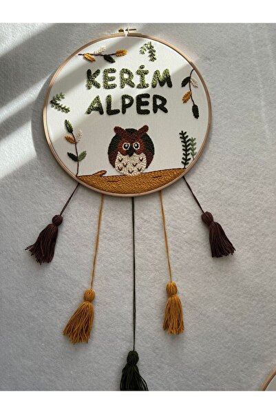 punch passion Bebek kapı süsü, hastane kapı süsü,  30 cm, punch nakışlı, isim...