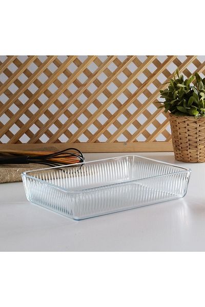 Paşabahçe 59964 Elysia Rectangular Pyrex 3000 Cc 306X209Mm