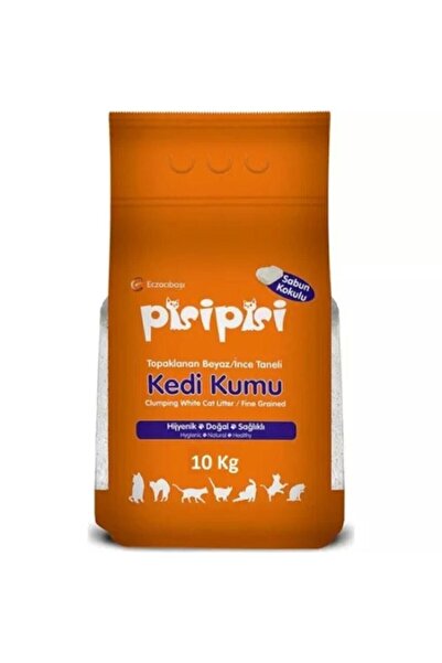 Pisipisi Pisi Pisi Sabun Kokulu Ince Taneli Topaklaşan Kedi Kumu 10kg