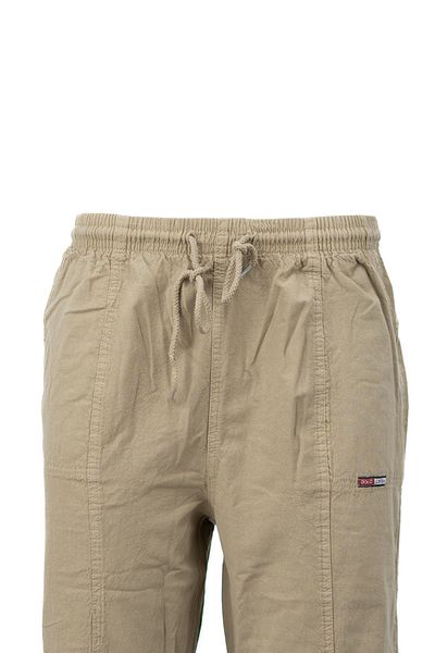 Oppland Men's 100% Pure Cotton Fabric Trousers Straight Leg with Side Pockets and Tie Waist Full Fit