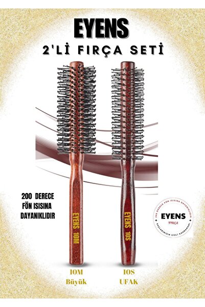 EYENS Set de perii pentru bărbați - 2 bucăți (perii de 200 de grade, rezistente la căldura)