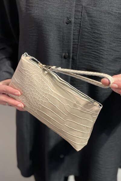 PurpleART Γυναικεία τσάντα Crocodile Mink - Portfolio Croco