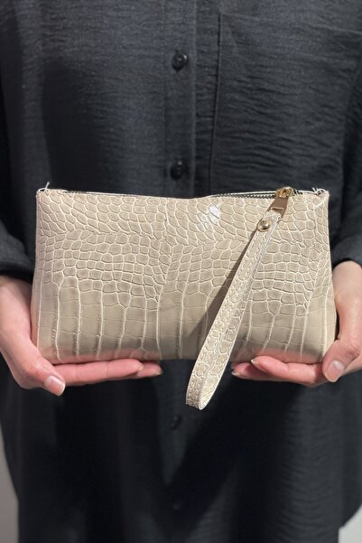 PurpleART Γυναικεία τσάντα Crocodile Mink - Portfolio Croco