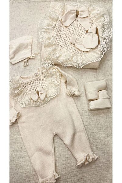 Nipperland Knitwear hospital discharge set for baby girl and boy 100% organic cotton