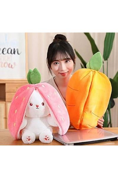 BC Large Size Wonderful Plush Strawberry and Rabbit Carrot - Gift for Lover