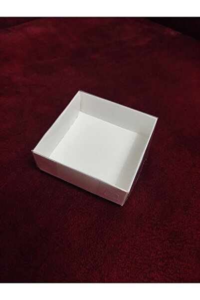 Skybox Beyaz Karton Kutu Asetat Kapaklı 100 Adet 8x8x3