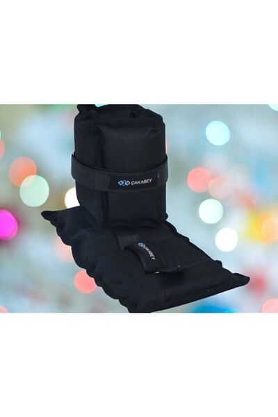 ÇAKABEY Hand-Foot Ankle Weight 1 kg 1 kg (2 Pcs) (Total 2 kg) Black Sandbag Adjustable Velcro