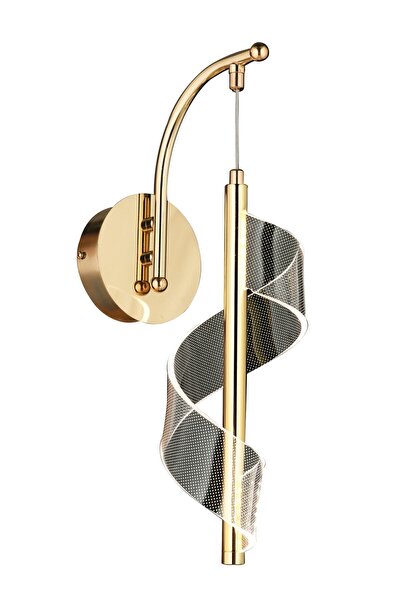 Fico Home Modern Tasarım Duvar Led Aplik Gold Sarı Ithal Lüle Aplik
