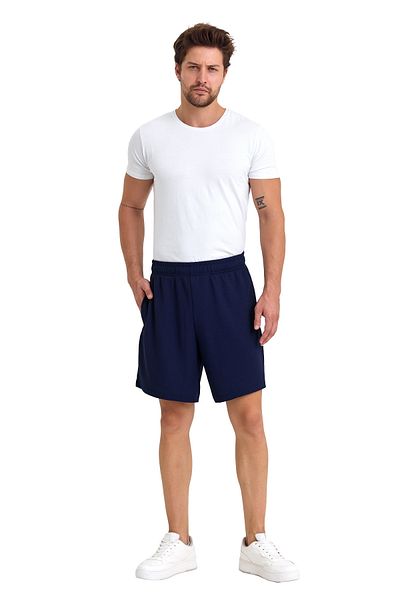 Adams Ανδρικό σορτς πλεκτό με βάφλα Navy Blue Confort Fit