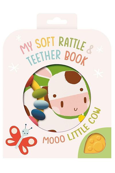 Yoyo Books My Soft Rattle and Teether: Moo!Cow