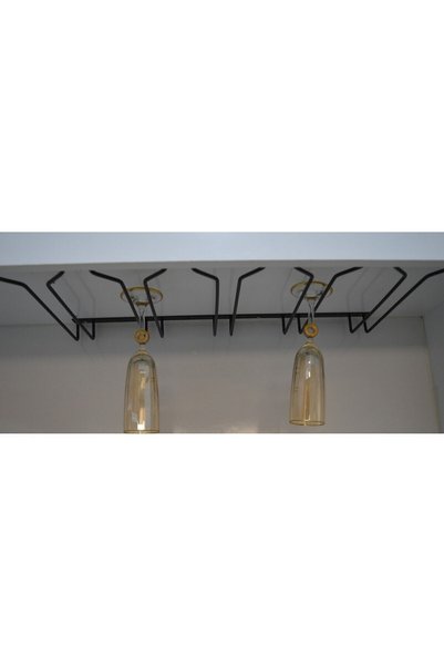 filamento 5 Compartment Black V Metal Goblet Holder Cup Holder Goblet Hanger