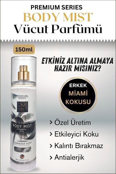 EM AMANOS BEAUTY Body Mist Vücut Parfümü - Premium Seri Miami Kokusu Çekici v...